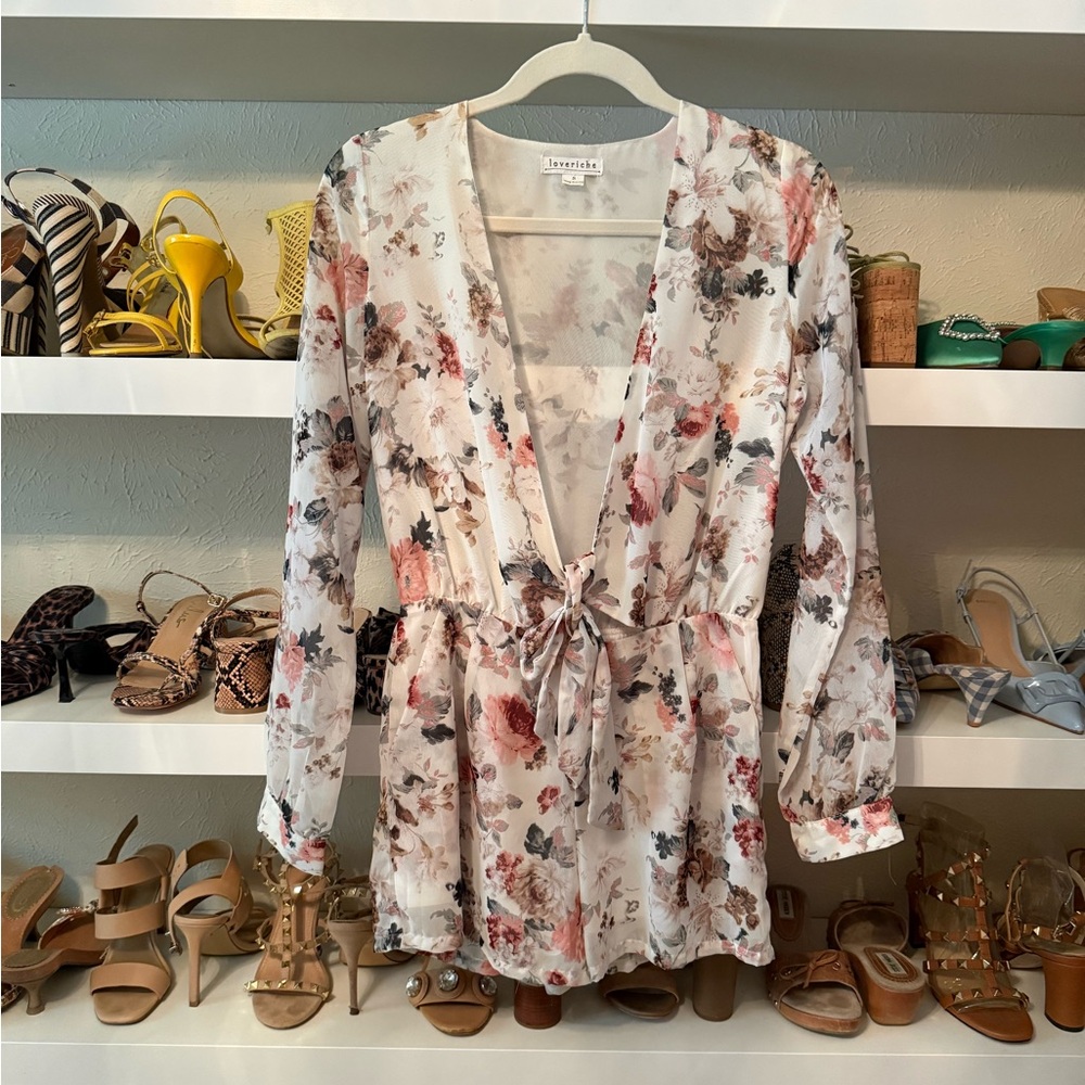 Love Riche Floral V-Neck Romper